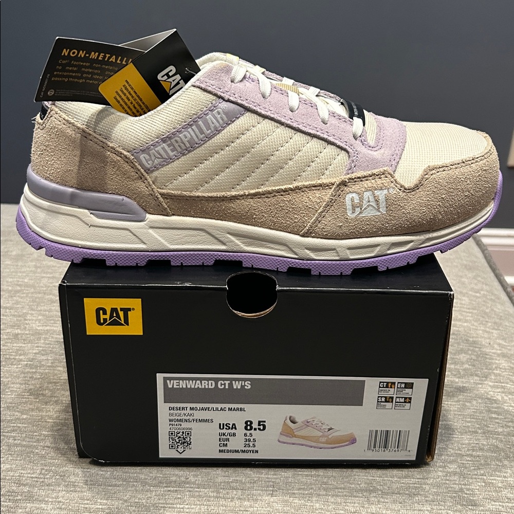 Caterpillar Venward work shoes with composite (non-metallic) hard toe. NIB